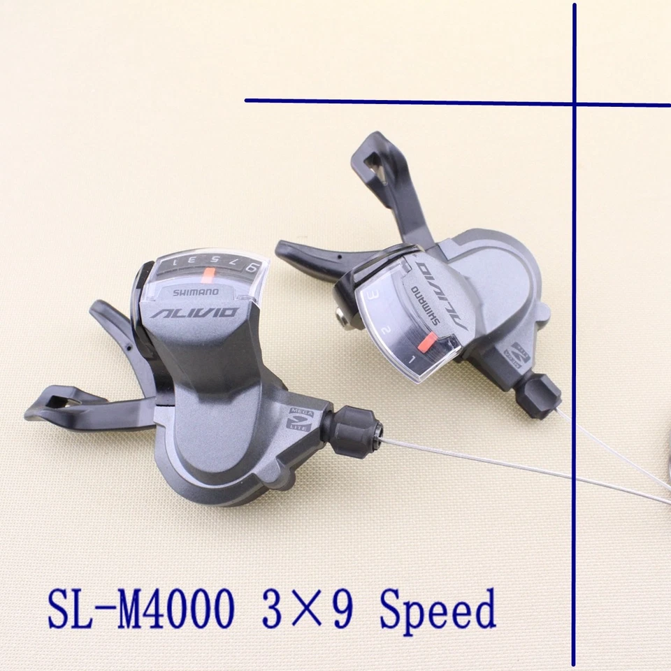Shimano Alivio M4000 Shifter Lever Set SL-M4000 Rapidfire MTB Trigger 3x9 Speed - Image 1 of 4