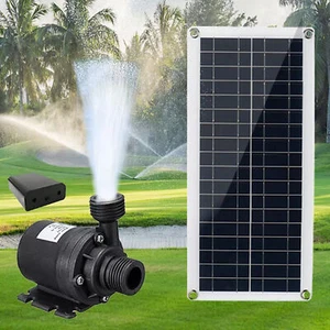 Brushless Solar Water Pump 800l/h DC 12V 10W Solar Panel Pump Fish-Pond-Garden - Picture 1 of 15