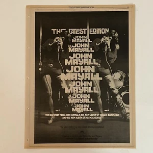 . John Mayal La última adición 1974 14""x10,5"" tipo póster anuncio - Imagen 1 de 1