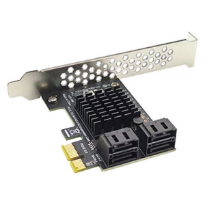 4 Port SATA III PCIe Card 6Gbps SATA 3.0 to PCI Express 1X Adapter with Bra V6Z1 - Bild 1 von 8