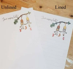 Papel de escritura divertido y de temporada para mono - impreso en papel A5 premium de 100 gmm - Imagen 1 de 5