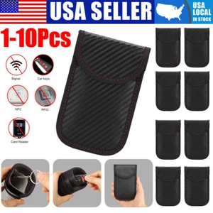 1-10Pack RFID Faraday Pouch Car Key Fob Protector Signal Blocking Anti-Theft Bag - Picture 1 of 10