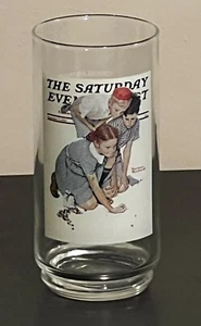 Vintage 1987 Arby’s Norman Rockwell Saturday Evening Post Glas "Knuckles Down"  - Bild 1 von 8