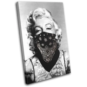 Marilyn Monroe Tattoo  Iconic Celebrities SINGLE CANVAS WALL ART Picture Print - Picture 1 of 1