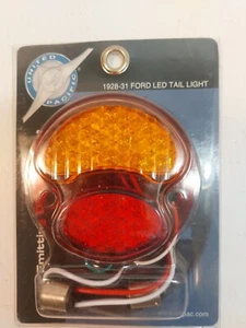 1928-31 Ford LED Tail light, 12 Amber, 7 Red, Passenger side, FTL2831RA6-R - Picture 1 of 4