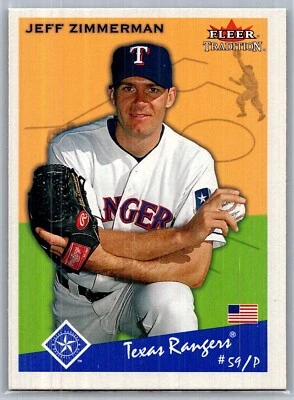 2002 FLEER TRADITION BASEBALL 148 JEFF ZIMMERMAN RANGERS - Image 1 of 2
