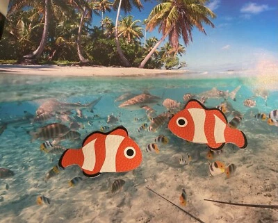 Nuevo Lindo Hecho a Mano Naranja Blanco Payaso Pez Encontrar Nemo Correas de Pelo Arcos Niñas Foto 1 de 3