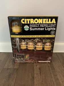 Vintage Retro YELLOW Citronella Summer Lights Garden Patio Lighting MCM Vibe - Picture 1 of 20