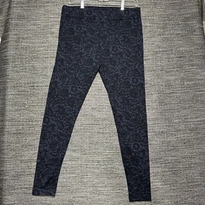 Matty M Leggings Women's Size L Blue Made in USA All over Print - Picture 1 of 11