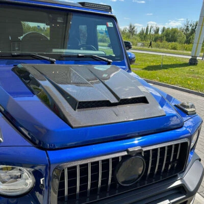 Cubierta capó capó motor carbono seco para Mercedes Benz W463 G63 G500 G550 2004UP Foto 1 de 4