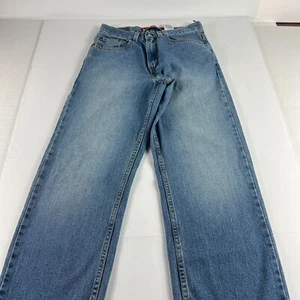Y2K Levi's Jeans Youth 27x25* 569 Loose Straight Blue Faded Denim Tag 14 Reg - Picture 1 of 21