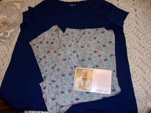 Stan Herman Singing in the Rain 2 Piece Lounge/Pajama Set- 1X- New - Picture 1 of 11