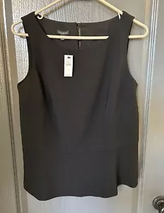 NWT Talbot’s Classy Black Lined Peplum Top w/hidden Zipper Sz4 Reg. $99 - Picture 1 of 5