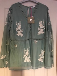 mint green plus size tops