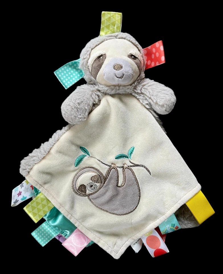 Mary Meyer Taggies Melaza Perezoso Peluche Lovey Manta de Seguridad Verde Satinado Etiquetas Foto 1 de 4