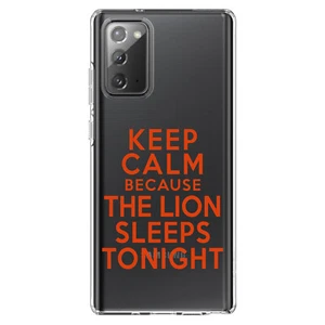 Clear Case for Galaxy Note Keep Calm The Lion Sleeps Tonight - Picture 1 of 7