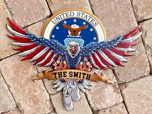 Blechschild United States USA geprägt 50cm Garage Biker Adler Deko States Eagle - Bild 1 von 4