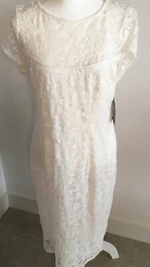 Marina Woman's Size 16 Off White With Scattered Sequins Sleeveless Dress NWT - Picture 1 of 6