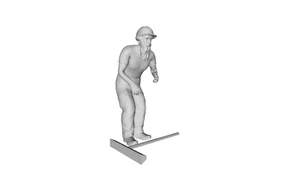 Printle W Homme 2845T--Figura strumento di caduta operaio stradale per diorami set treno - Foto 1 di 11