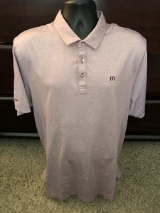 TRAVIS MATHEW GOLF POLO SHIRT Light Purple Striped Size XL - Picture 1 of 10