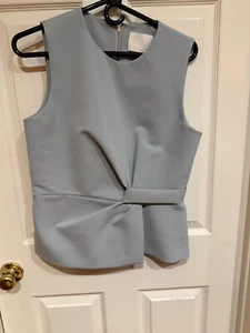 Dion Lee GERAFFT VORNE GEFÜTTERT REISSVERSCHLUSS HINTEN ÄRMELLOS GRÖSSE 10 LT. BLAU - Bild 1 von 6