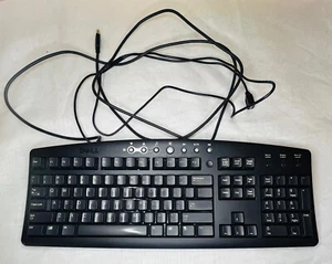 Dell RT7D10 Multimedia Keyboard English USB Wired Black 104 Key - Picture 1 of 6