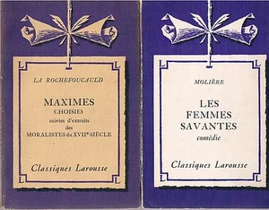 LAROUSSE MOLIÈRE Les Femmes savantes ROCHEFOUCAULD Maximes + PARIS POSTER GUIDE  - Bild 1 von 1