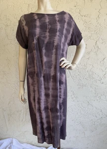 PITACUS Purple Lavender Tie Dye Ribbed Dress Art to Wear One Size - Picture 1 of 8