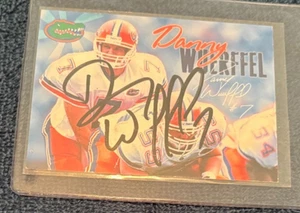 CARTOLINA DEVOZIONALE AUTOGRAFATA DANNY WUERFFEL CON CERTIFICATO DI AUTENTICITÀ - Foto 1 di 1