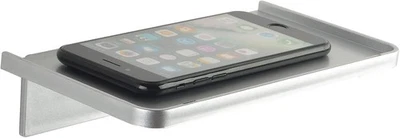 Estantes de pared flotantes de acrílico - pequeños montados adhesivos pequeños, plateados  Foto 1 de 4