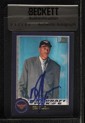 BAS 2000-01 Topps DerMarr Johnson #130 Sello de Autenticidad Automático Novato RC Foto 1 de 2