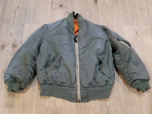 Vintage Alpha Industries MA-1 Jacket Size Medium USAF Bomber Flight Jacket READ! - Picture 1 of 14