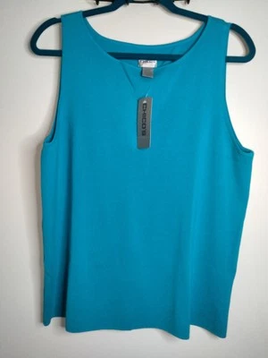 Блузка безрукавка Chico's размер 3 из шелковой смеси  - Изображение 1 из 4