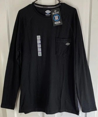 Camiseta Dickies Performance (Hombre Talla Alta Grande LT) Negra Temp-IQ Manga Larga Foto 1 de 4