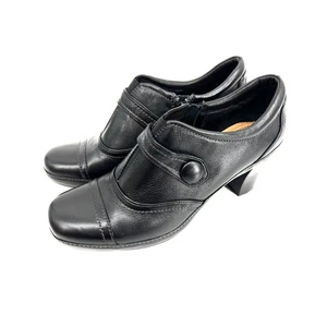 Clarks Artisan Womens Black Leather Tripini Ankle Bootie Size 10 - Picture 1 of 9