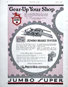 Prezzo pubblicitario 1928 Hollister Co Jumbo tester freno e condizionatore tamburo freno - Foto 1 di 1