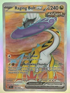 Raging Bolt ex 196/162 Sv05: Temporal Forces Holo Ultra Rare full Art TCG NM - Picture 1 of 2