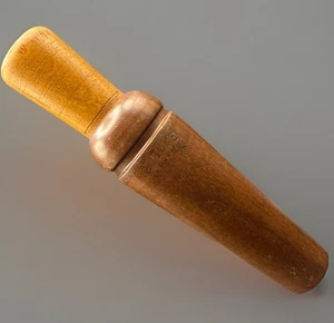 Early TruTone Duck Call by Lawrence Larson Oak Park IL #45 Walnut Maple 6 3/8” - Picture 1 of 20