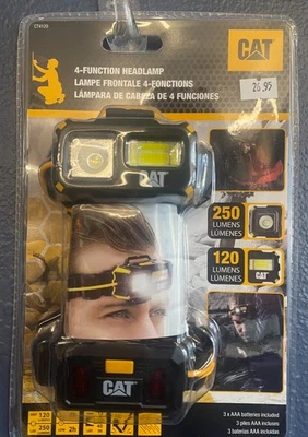 CAT (Caterpillar) 4 Function LED Headlamp-(SMD)120 Lumens  (LED)250Lumens - Image 1 of 4