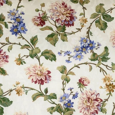 Mill Creek Floral ALABASTER Home Decor Cotton Drapery Pillow Sewing Fabric BTY - Image 1 of 4