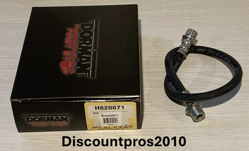 Dorman Black H620671 Rear Left Brake Hydraulic Hose Toyota Tacoma 2005-2020 - Image 1 of 1