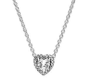 PANDORA Elevated Heart Stirling Silber Halskette 398425C01-45cm - Bild 1 von 11