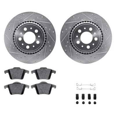 For Volvo XC90 03-14 DFC EURO-KIT 5000+ Drilled & Slotted Rear Brake Kit - Image 1 of 2