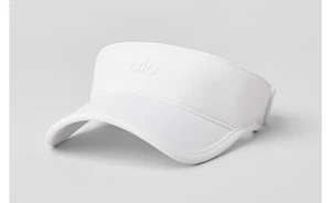 Alo Performance Eclipse Visor White/White NWT Adjustable Tennis Running Yoga - Picture 1 of 5