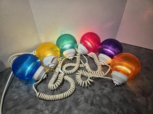 Vintage mehrfarbige Weihnachten Urlaub Jumbo Lichter 110 Volt repariert - Bild 1 von 7