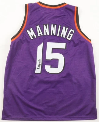 Camiseta firmada por Danny Manning de los Phoenix Suns (JSA) #1 selección general del draft de la NBA de 1988 Foto 1 de 4