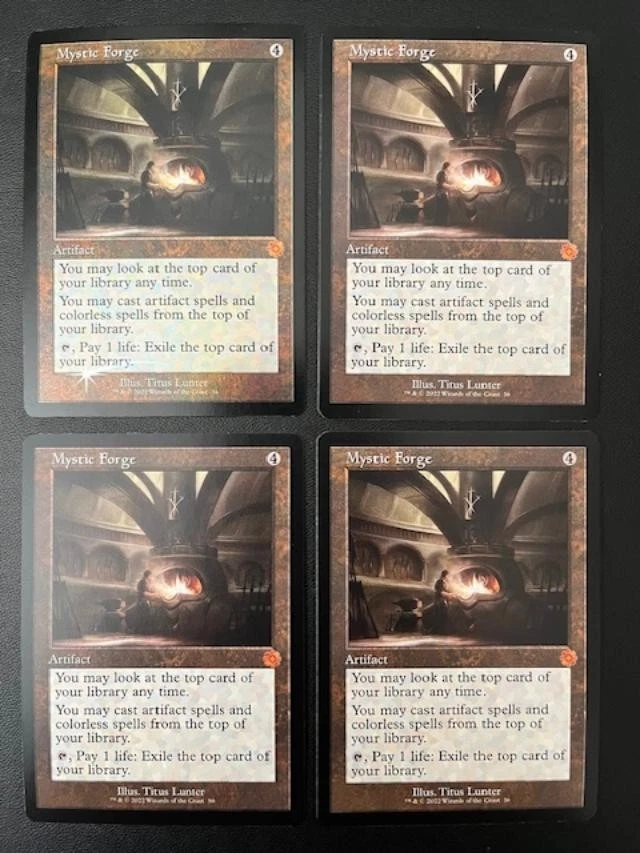MTG- Mystic Forge x4 - Brother's War Retro (1 is FOIL) - Image 1 of 1