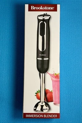 Brookstone Immersion Blender 8 Variable Speeds Dishwasher Safe Stainless Steel - Image 1 of 4