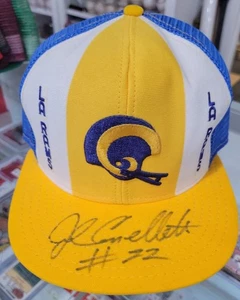 John Cappelletti Autographed Lucky Stripes Los Angeles Rams Trucker Hat Signed - Picture 1 of 3