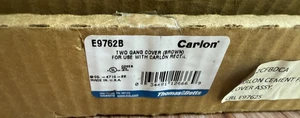 New (1-Pk) Carlon (T&B) Two gang Cover Assembly Brown E9762B B04 - Picture 1 of 8